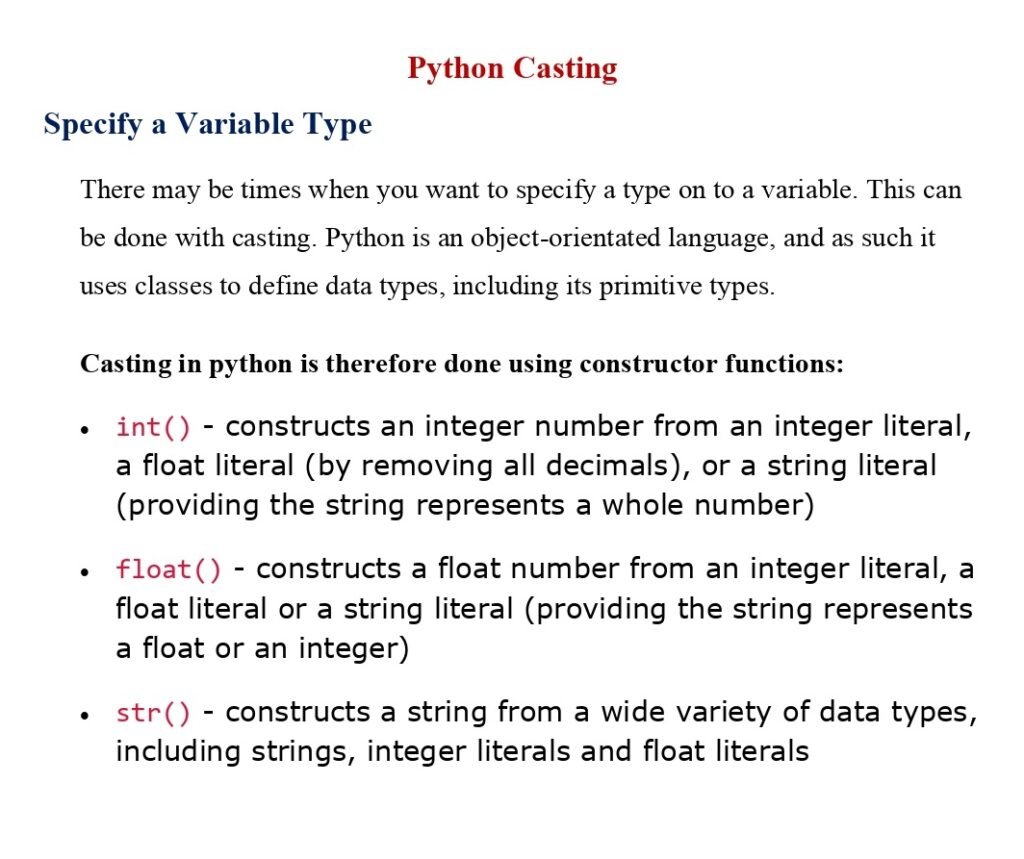 Python Casting