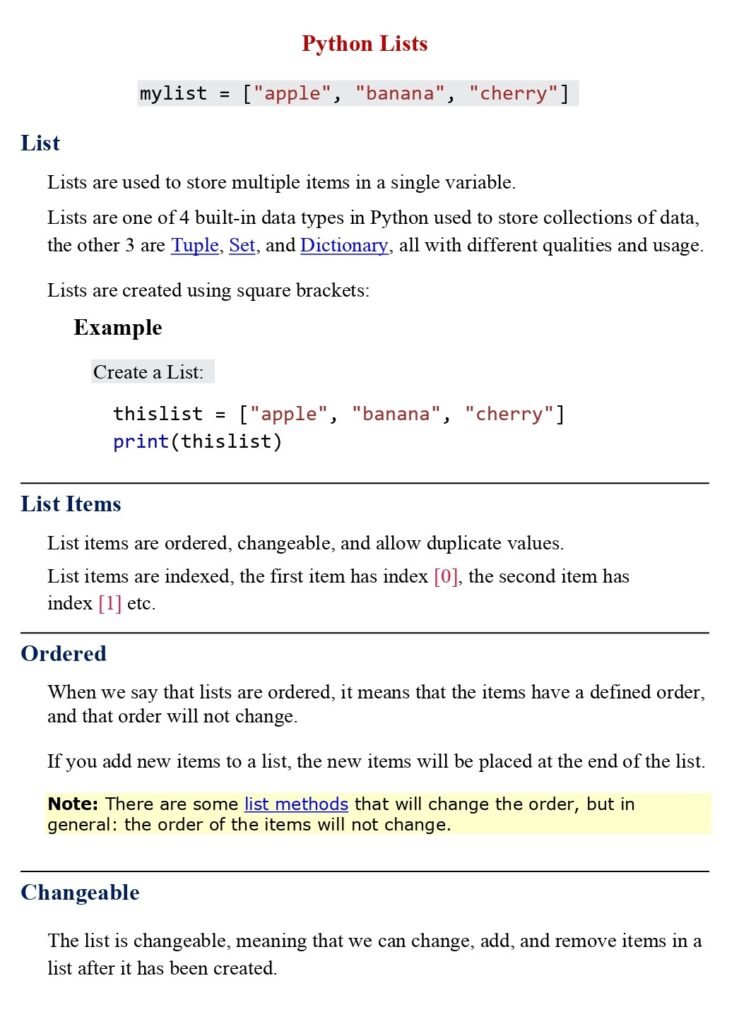 Python Lists 