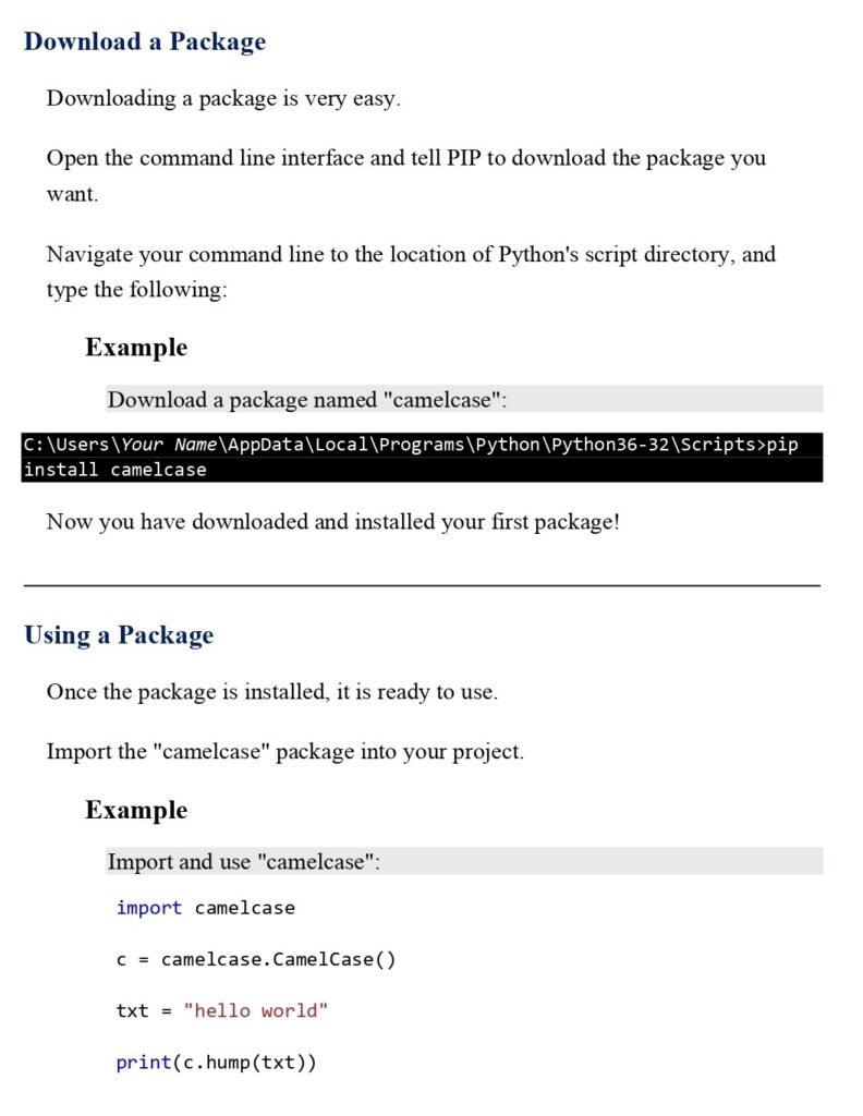 Download a Package