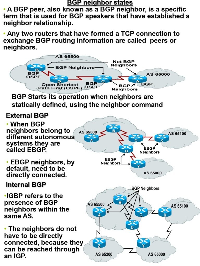BGP neighbor states
