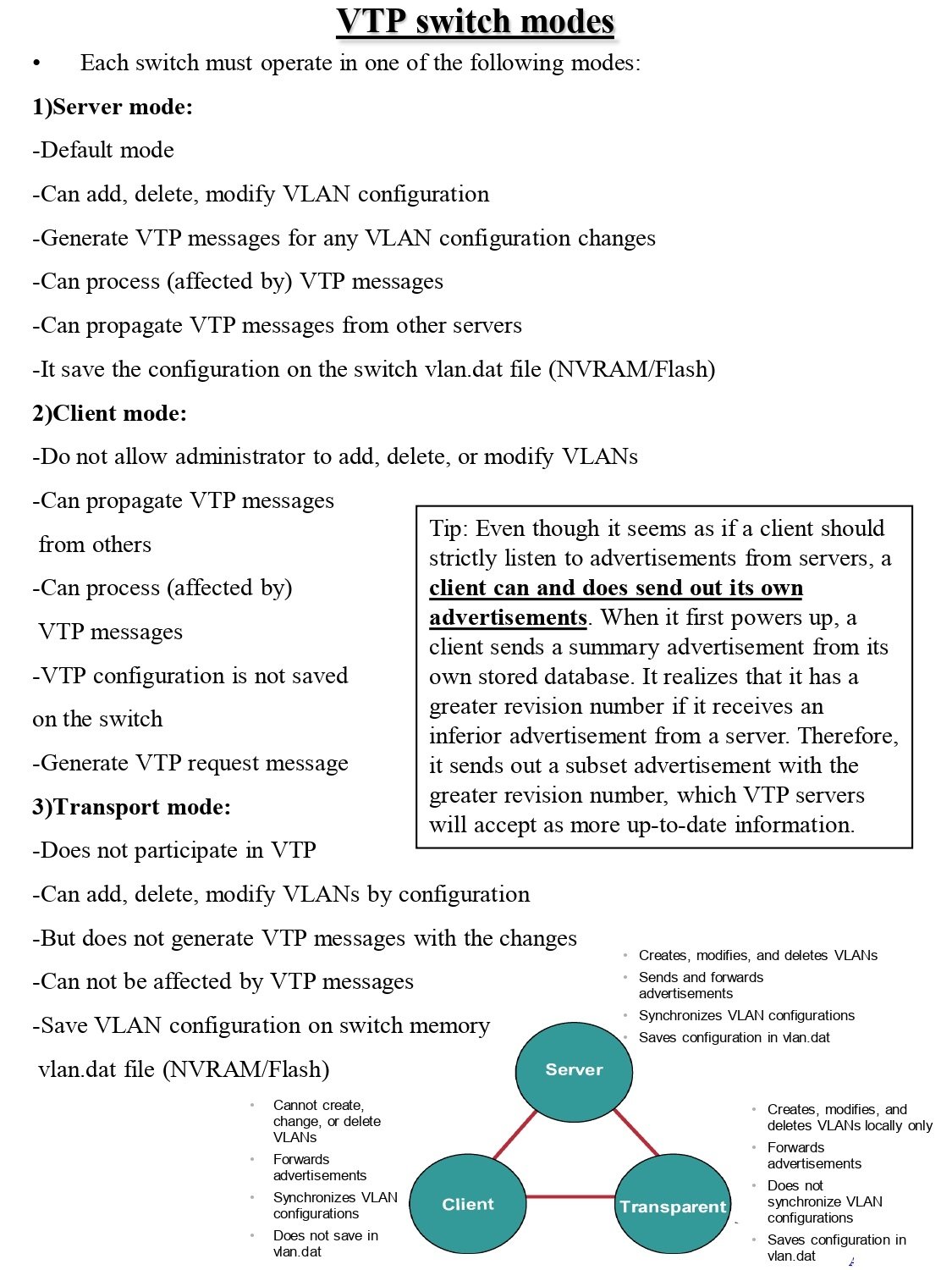 Summary Of VTP VLAN Trunking Protocol PDF Connect 4 Techs