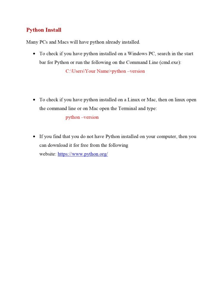 Getting started with Python from here (Session 1) PDF - Connect 4 Techs