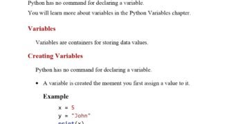 Python Variables