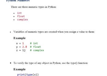 Python Numbers