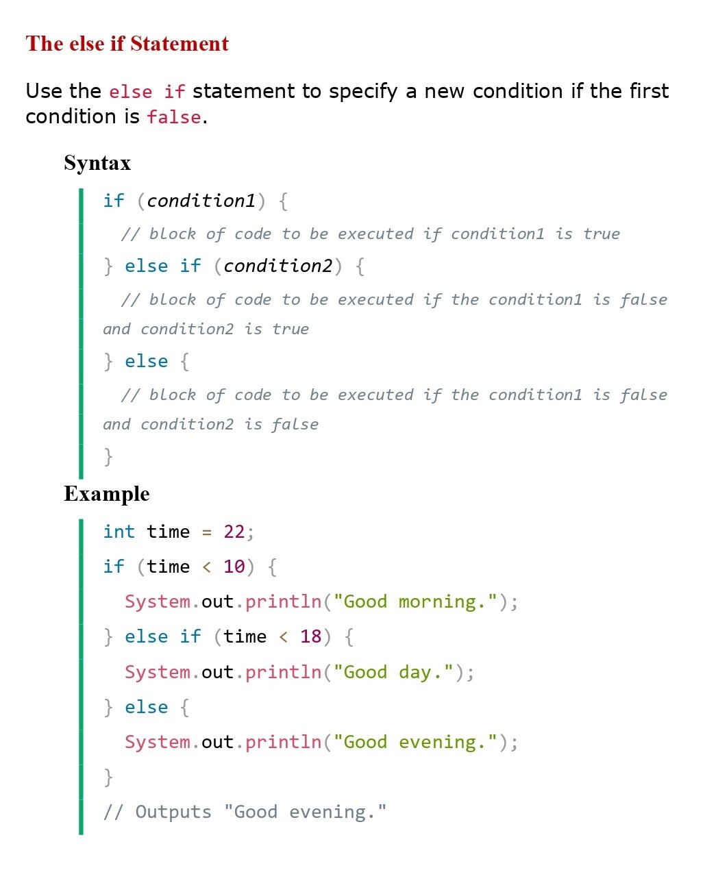 Learn Java If ... Else (Session 12) PDF - Connect 4 Techs