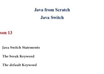 Learn Java Switch