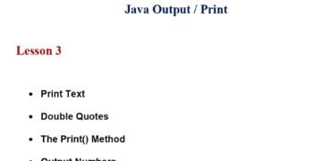 Learn Java Output Pdf