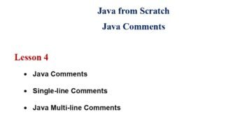 Learn Java Comments