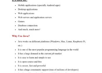 Learn JAVA From Scratch