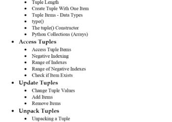 Python Tuples (Session 11) PDF