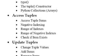 Python Tuples (Session 11) PDF