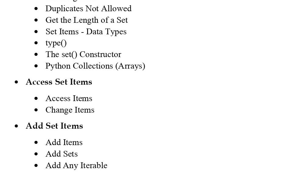 Python Sets (Session 12) PDF