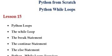 Python While Loops (Session 15) PDF