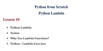Python Lambda (Session 18) PDF