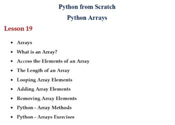 Python Arrays (Session 19) PDF