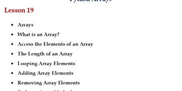 Python Arrays (Session 19) PDF