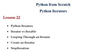 Python Iterators
