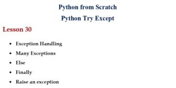 Python Try Except