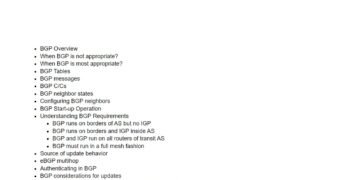 Summary Of BGP (Border Gateway Protocol) PDF