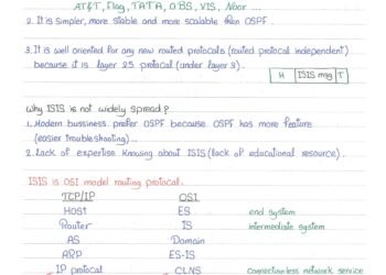 Summary Of ISIS Routing Protocol in Handwriting (PDF)