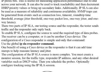Summary Of IP SLA (Service Level of Agreement) PDF