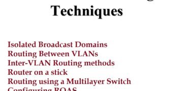 Summary Of Inter-VLAN Routing Techniques PDF